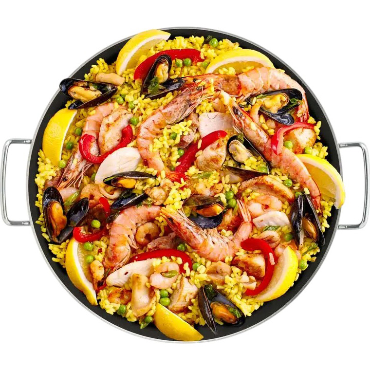 Сковорода для паэльи PIARDI HOME Paella 38 см Grey (DUEA3830TRCU) Особенности с двумя ручками