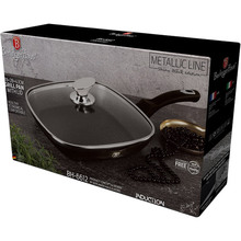 Сковорода-гриль з кришкою BERLINGER HAUS 28 х 28 см Black (BH 6612) Сковорода-гриль з кришкою BERLINGER HAUS 28 х 28 см Black (BH 6612)