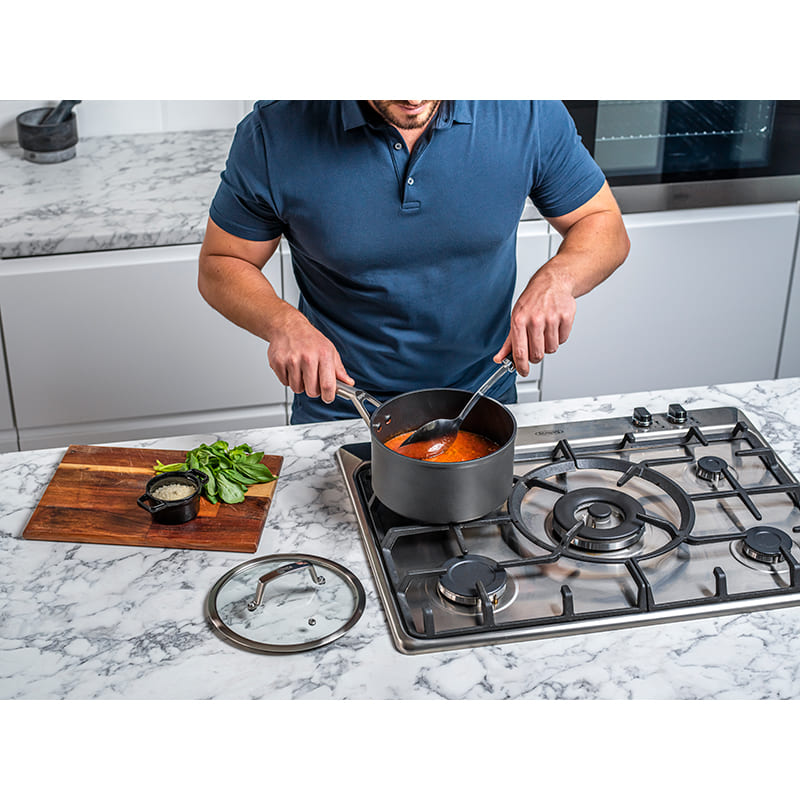 Фото Сотейник із кришкою NINJA ZEROSTICK Premium 20 см Black (C30220EU)