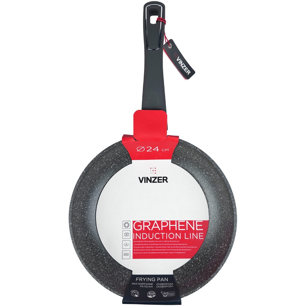 Сковорода VINZER Graphene induction line 24 см (50409) Кришка без кришки
