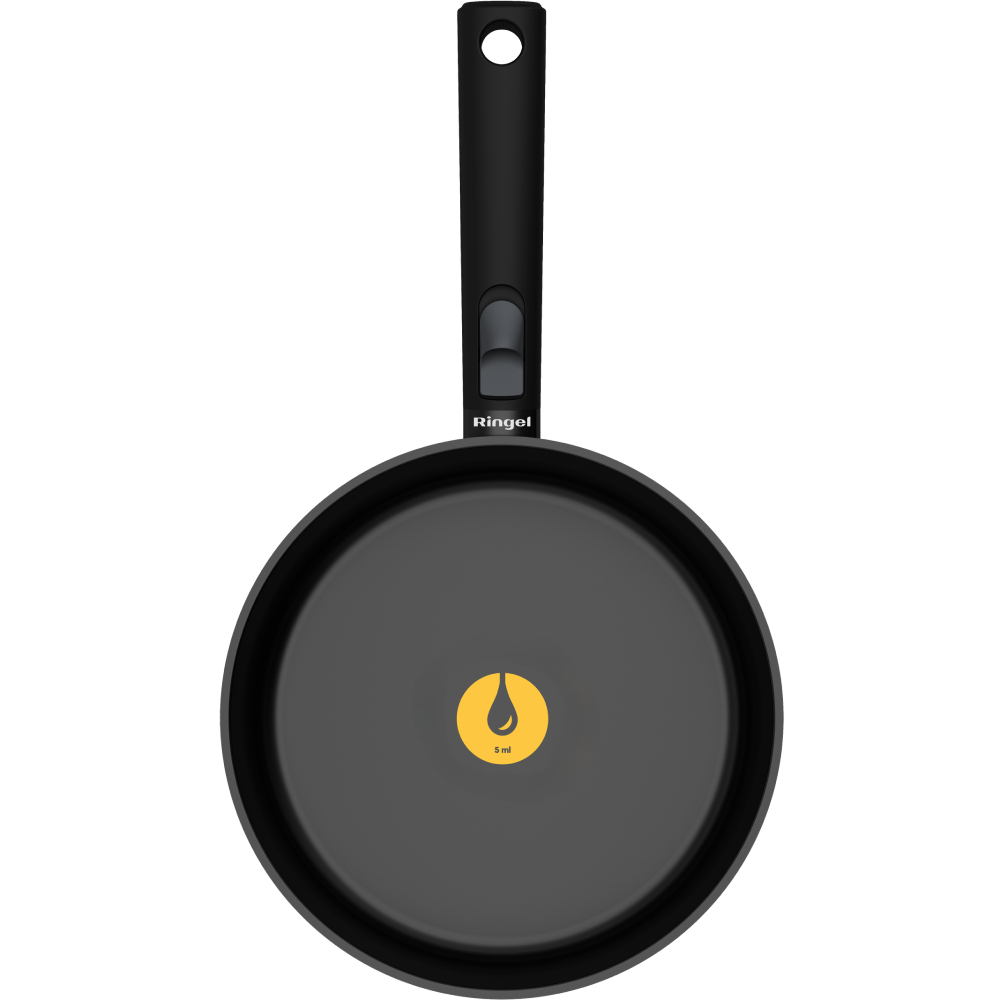 Сковорода RINGEL Grey Line 20 см Black (RG-1155-20) Высота борта 5