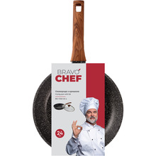 Сковорода с крышкой BRAVO CHEF 24 см Black (BC-1102-24 L)