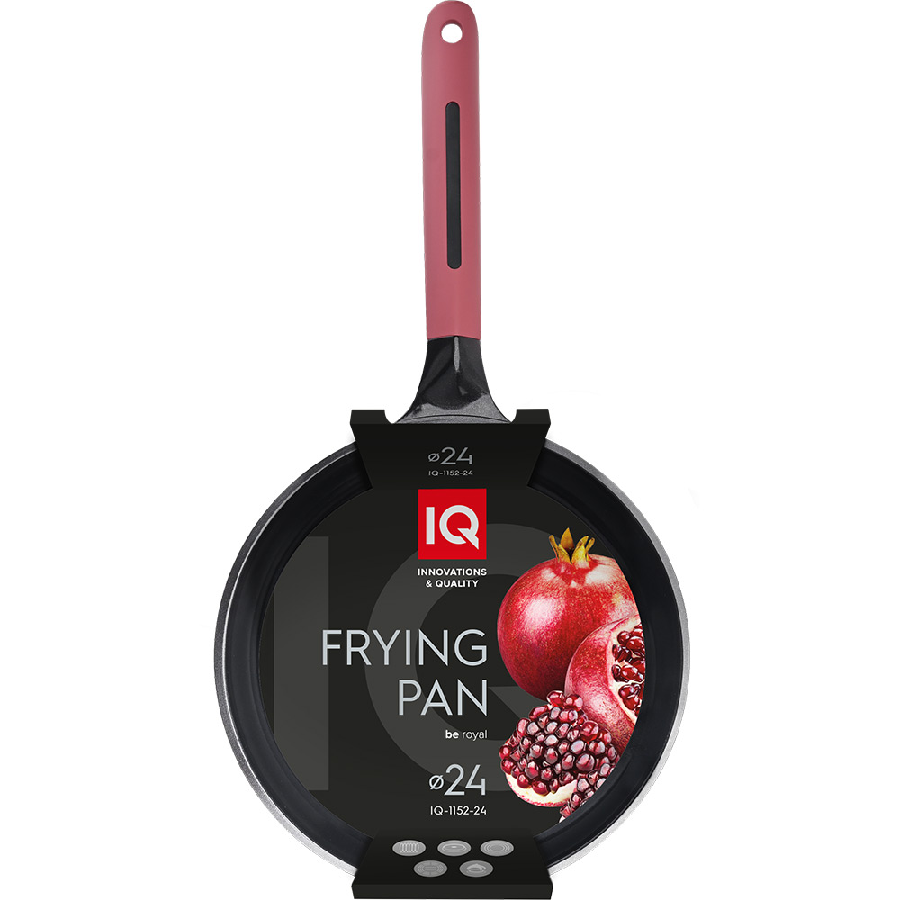 Сковорода IQ Be Royal 24 см Red (IQ-1152-24) Диаметр 24