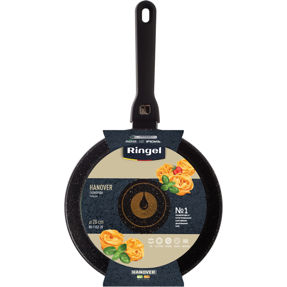 Сковорода RINGEL Hanover 28 см Black (RG-1152-28) Диаметр 28