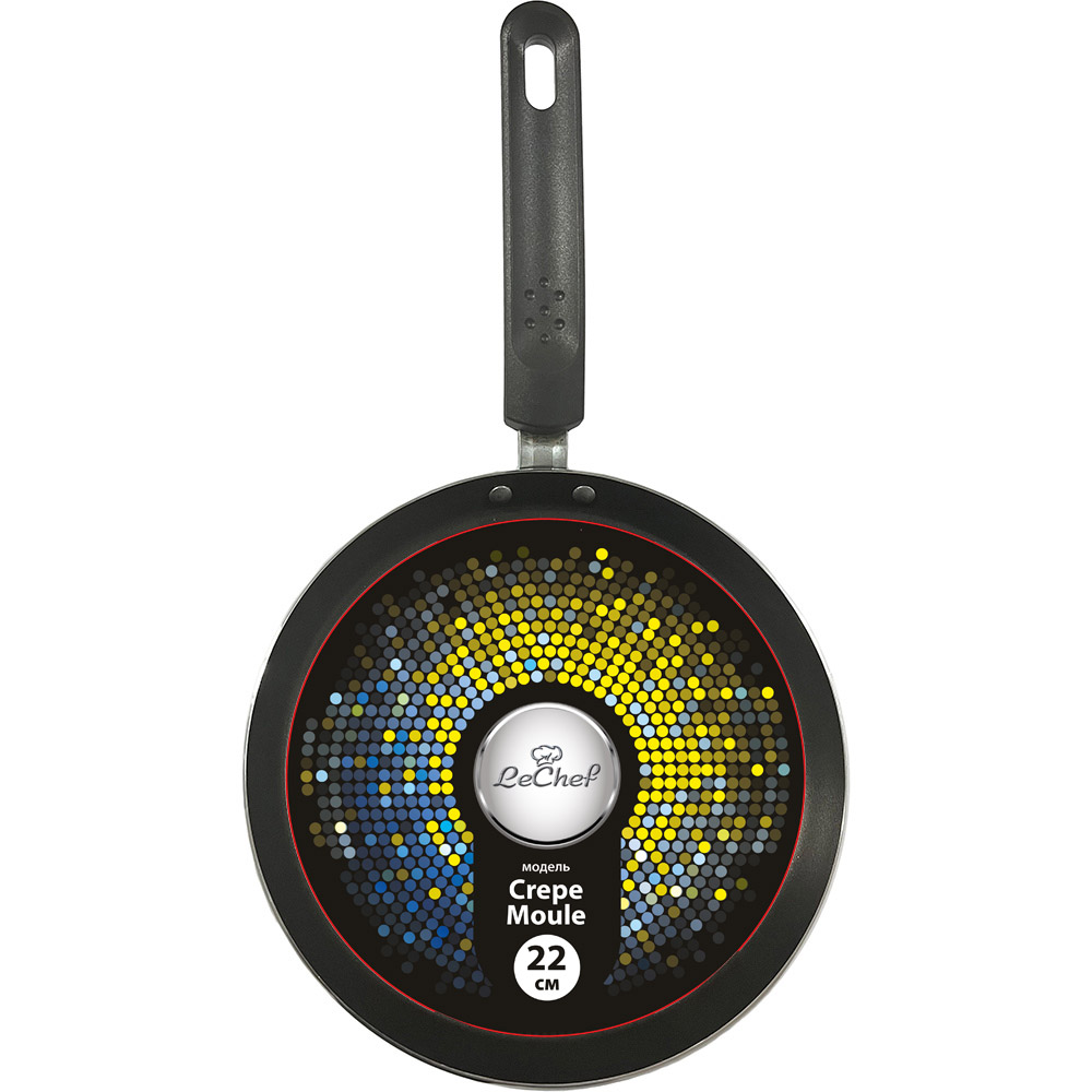 Сковорода для блинов LE CHEF Crepe Moule 22 см Black (2072281300016) Крышка без крышки
