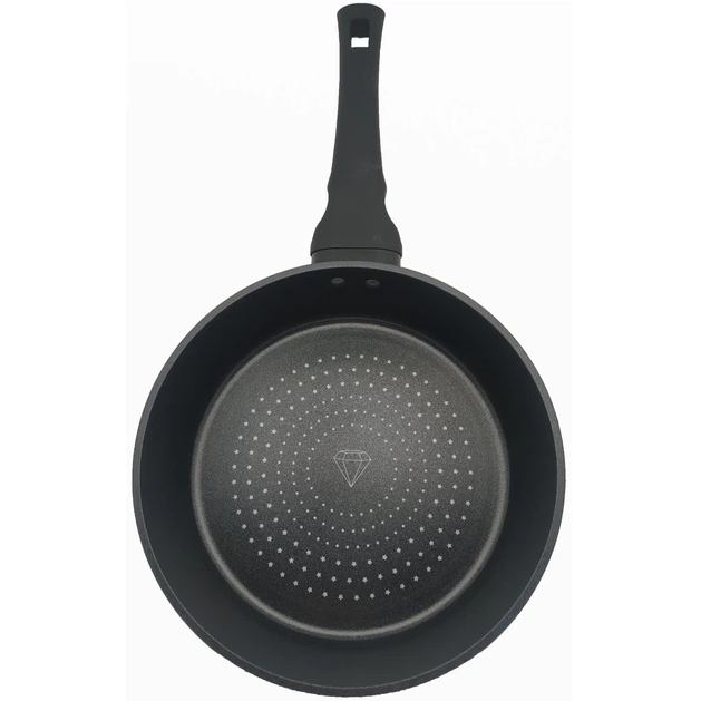 Сковорода з кришкою KRAUZER Eco-Basis Diamond 26 см Black (77032) Висота борту 6.5