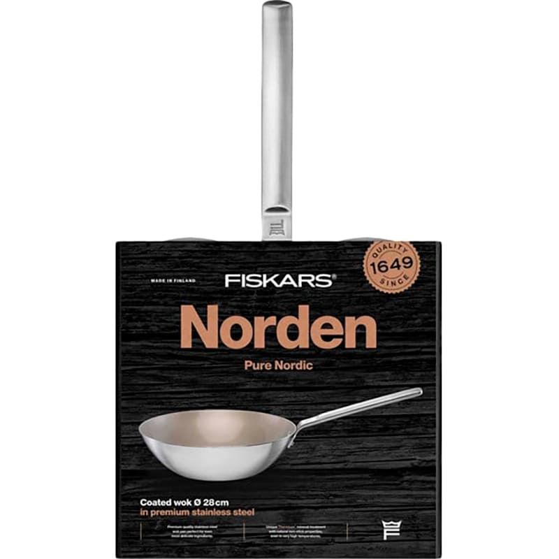 Сковорода Вок FISKARS Norden 28 см (1067636) Особенности глубокая