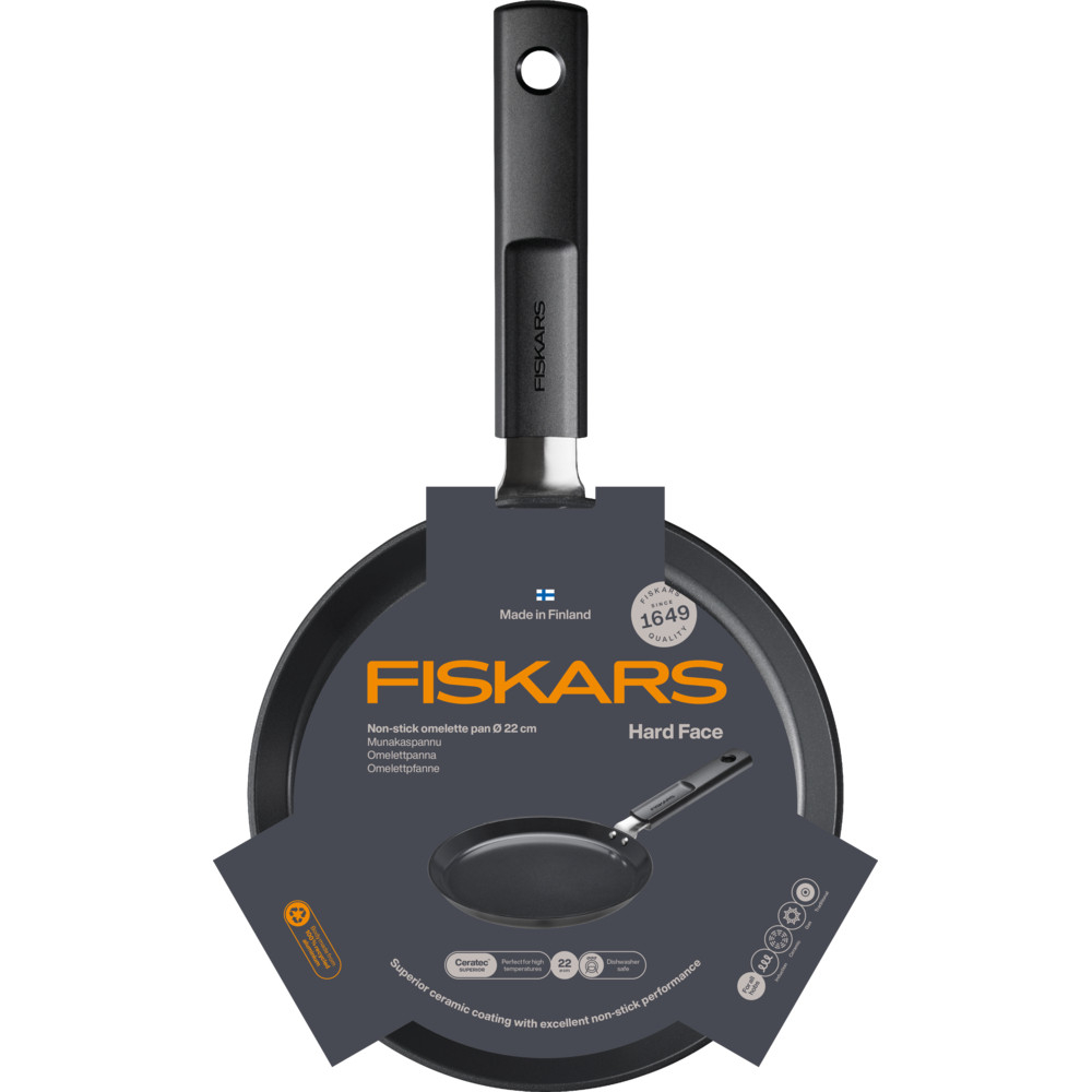 Сковорода для блинов FISKARS Hard Face 22 см Black (1075522) Диаметр 22