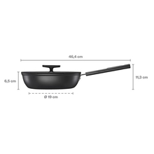 Сотейник с крышкой FISKARS Hard Face 24 см Black (1075528)