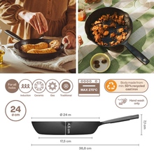 Сковорода FISKARS Folken 24 см Black (1075700)