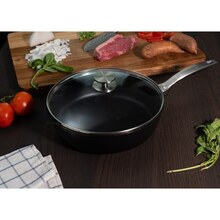 Сотейник с крышкой SWISS DIAMOND CXD Induction 28 см Black (CXD6728ic)