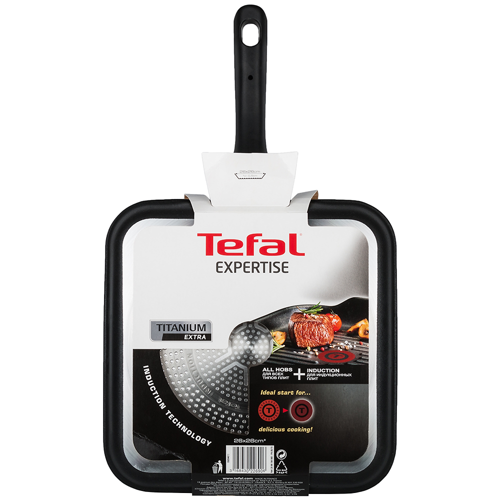 Фото Сковорода гриль TEFAL Expertise 26х26 см (C6204072)