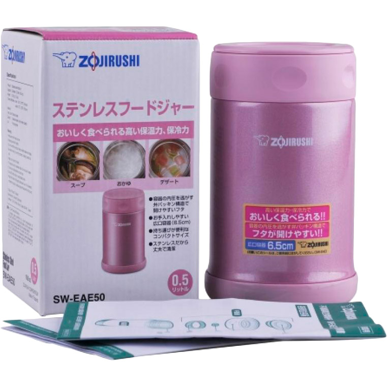 Термос для їжі ZOJIRUSHI SW-EAE50PS 0,5 л Pink Матеріал колби нержавіюча сталь