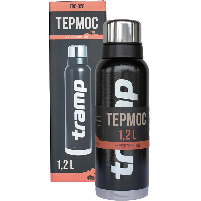 Термос TRAMP Expedition Line 1.2 л Black (TRC-028-black) Матеріал колби нержавіюча сталь