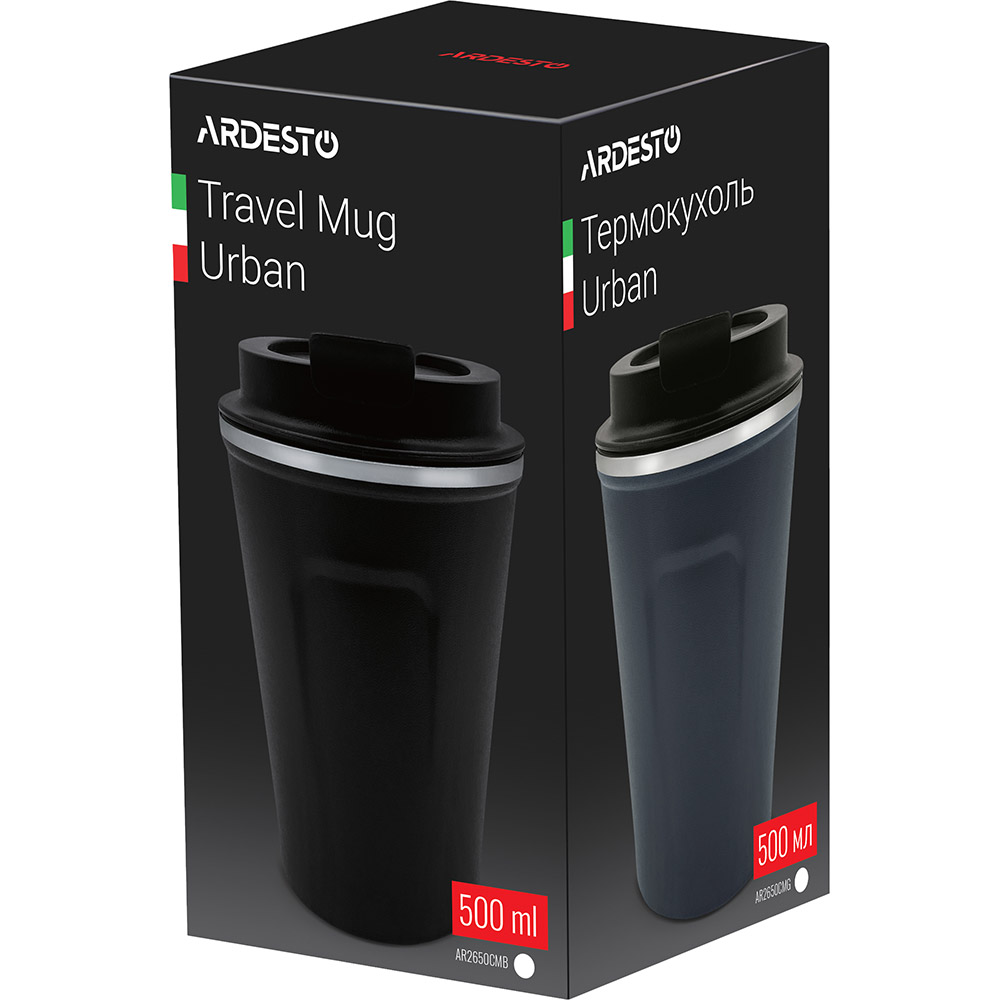 Термокружка ARDESTO Urban 500 мл Black (AR2650CMB) Тип термокружка