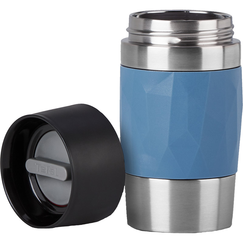 Термочашка TEFAL Compact mug 0.3 л Blue (N2160210) Матеріал корпусу нержавіюча сталь