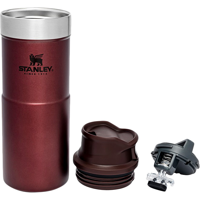 Термокружка Stanley Classic Trigger Action Travel Wine 0.35 л (6939236382816) Материал колбы нержавеющая сталь