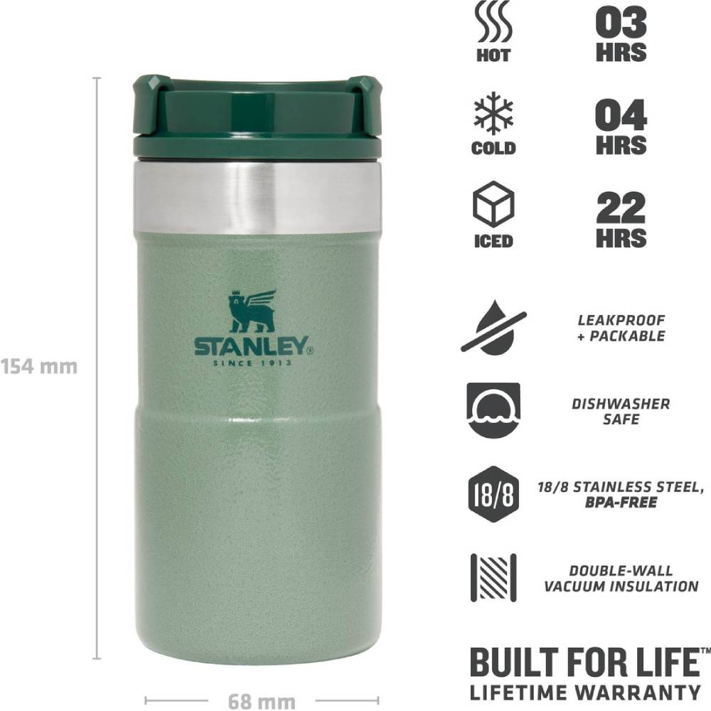 Термокухоль STANLEY Classic Never Leak Hammertone Green 0.25 л (6939236382977) Об’єм 0.25