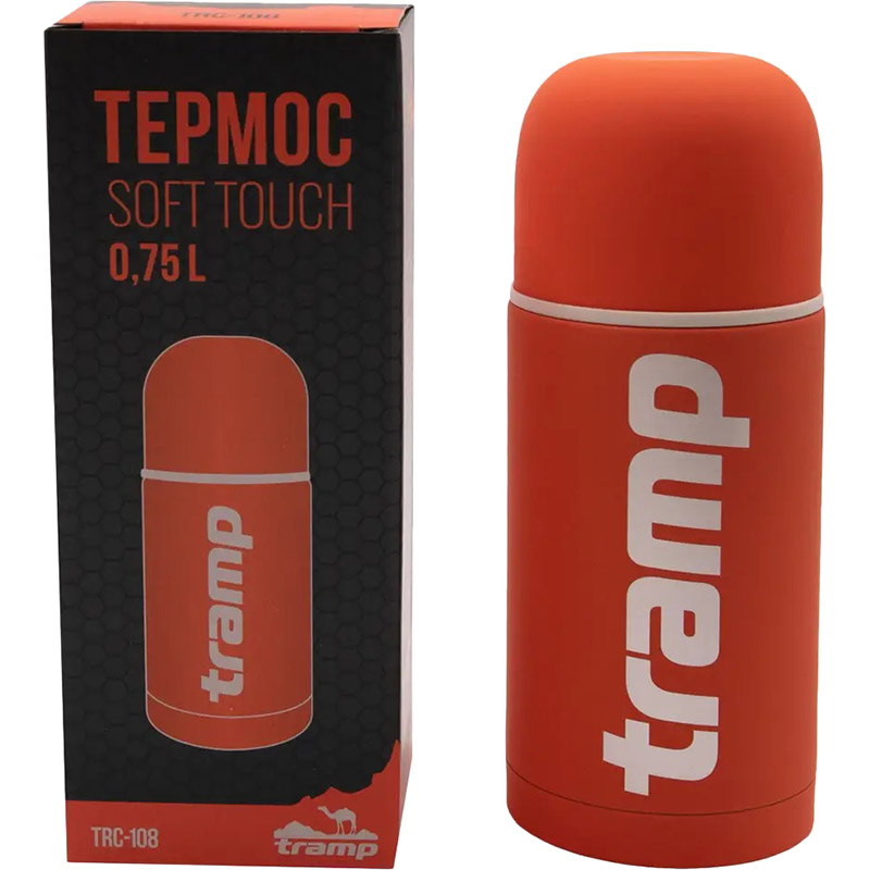 Термос TRAMP Soft Touch 0.75 л Orange (TRC-108-orange) Матеріал корпусу нержавіюча сталь