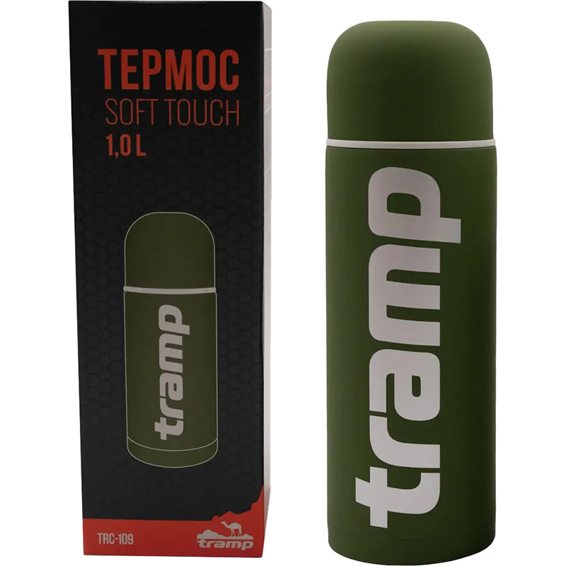 Термос TRAMP Soft Touch 1.0 л Khaki (TRC-109-khaki) Материал корпуса нержавеющая сталь