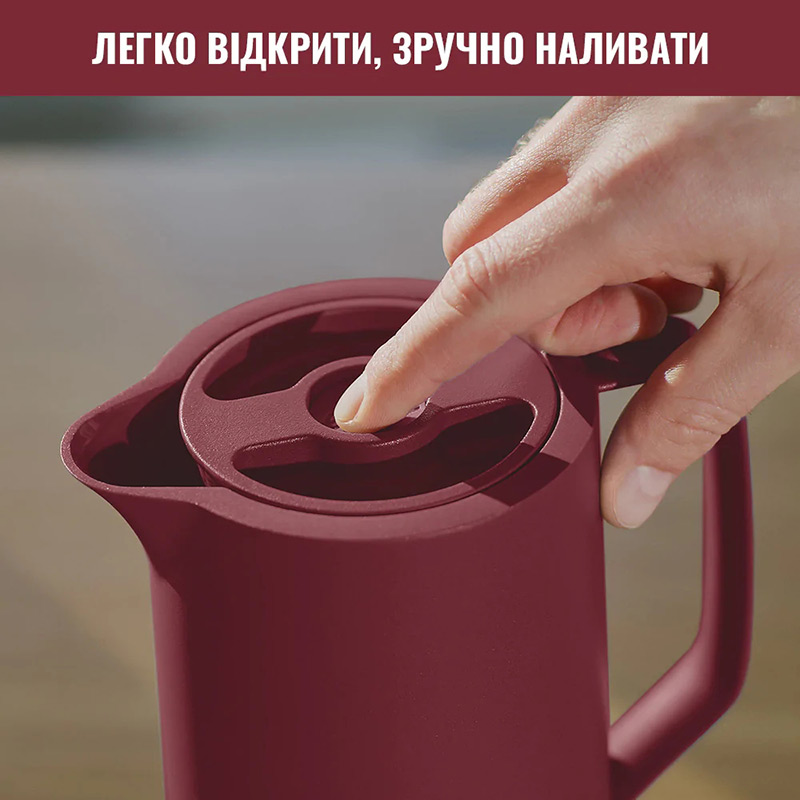 Термоглечик TEFAL Motivo 1,0 л Burgundy (N4170210) Матеріал корпусу пластик