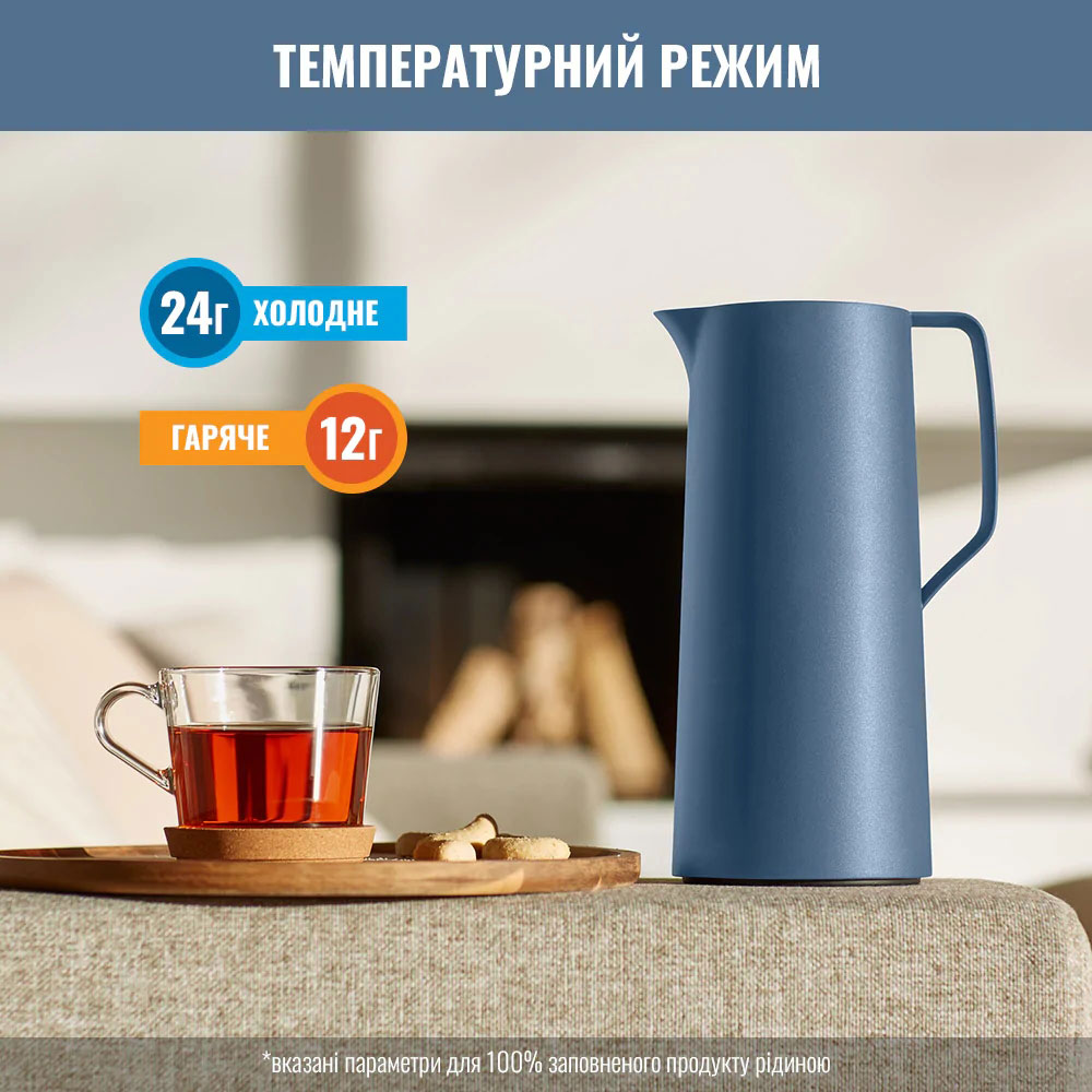 Термокувшин TEFAL Motivo 1,0 л Blue (N4170310) Тип термос-чайник