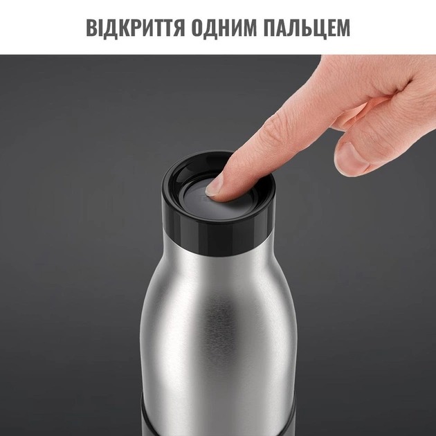 Термобутылка TEFAL BLUDROP 500 мл soft touch Graphite (N3110510) Материал корпуса нержавеющая сталь