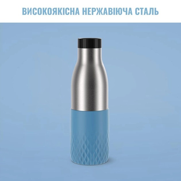 Термопляшка TEFAL BLUDROP 500мл soft touch Blue (N3110710) Матеріал колби нержавіюча сталь
