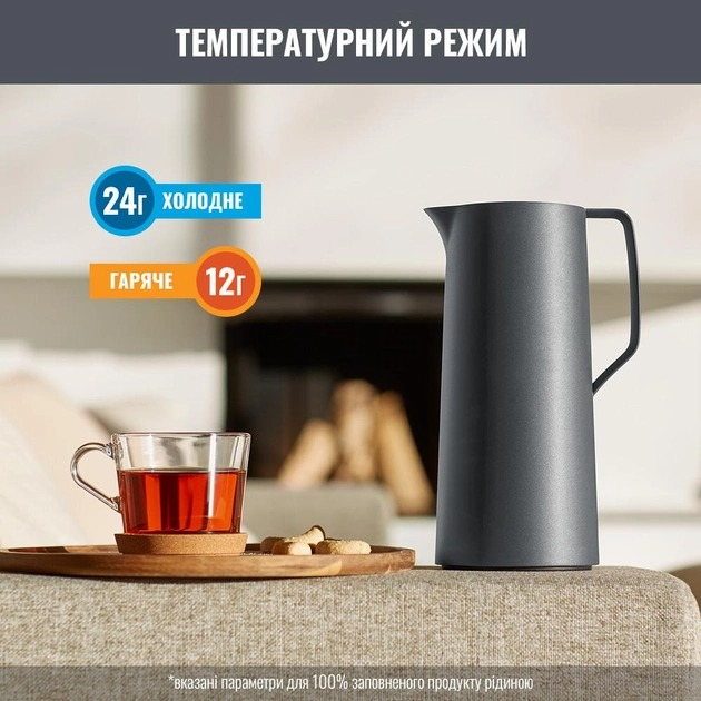 Термокувшин TEFAL Motivo 1 л Anthracite (N4170110) Тип термос-чайник