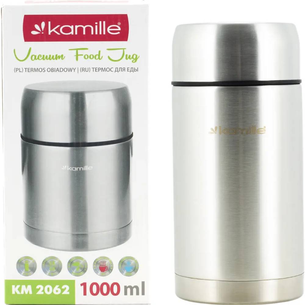 Термос KAMILLE 1 л (KM-2062) Матеріал корпусу нержавіюча сталь