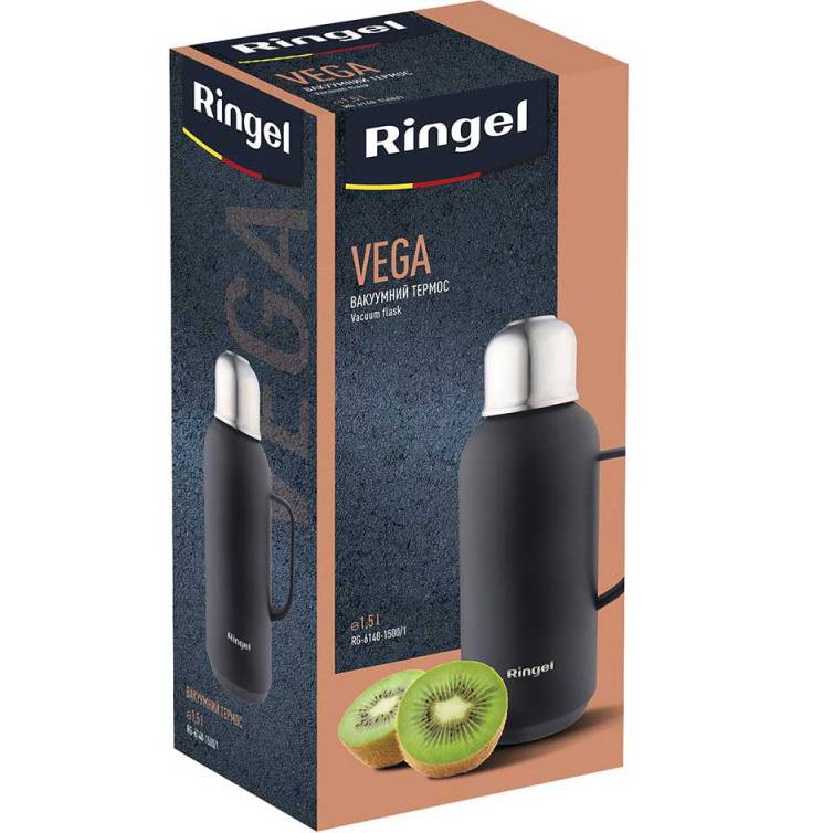 Термос RINGEL Vega 1500 мл Black (RG-6140-1500/1) Материал корпуса нержавеющая сталь