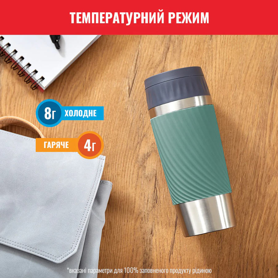 Заказать Термокружка TEFAL Easy Twist 0.36л Зеленый (N2011710)