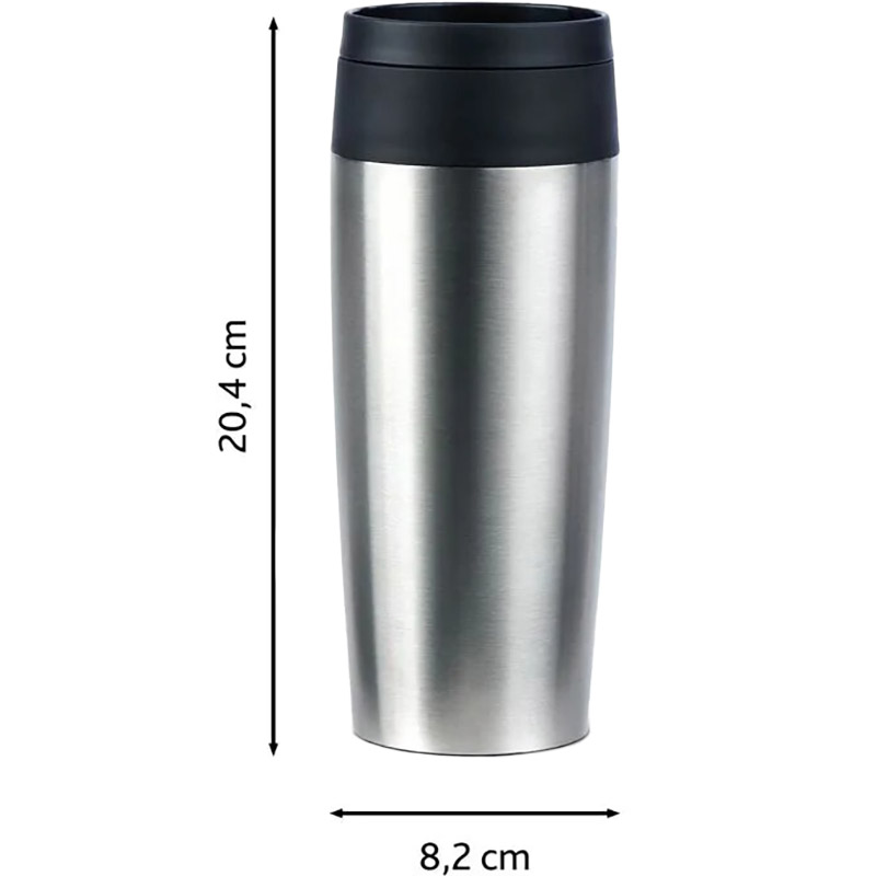 Термокружка TEFAL Travel Mug Classic 0.36л Серебристый (N2020110) Материал корпуса нержавеющая сталь