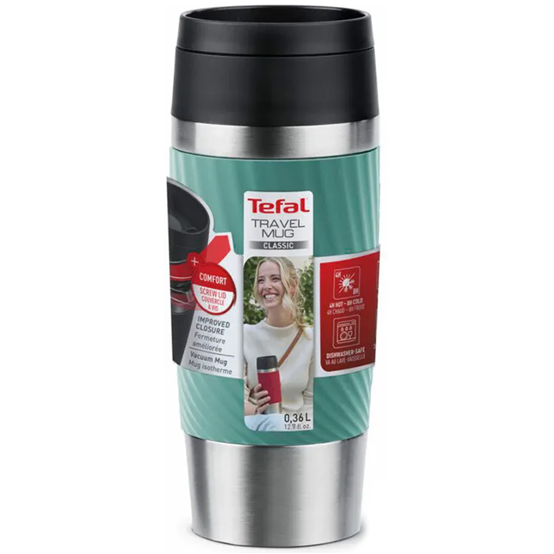 Термокружка TEFAL Travel Mug Classic Twist 360 мл (N2024310) Материал корпуса нержавеющая сталь