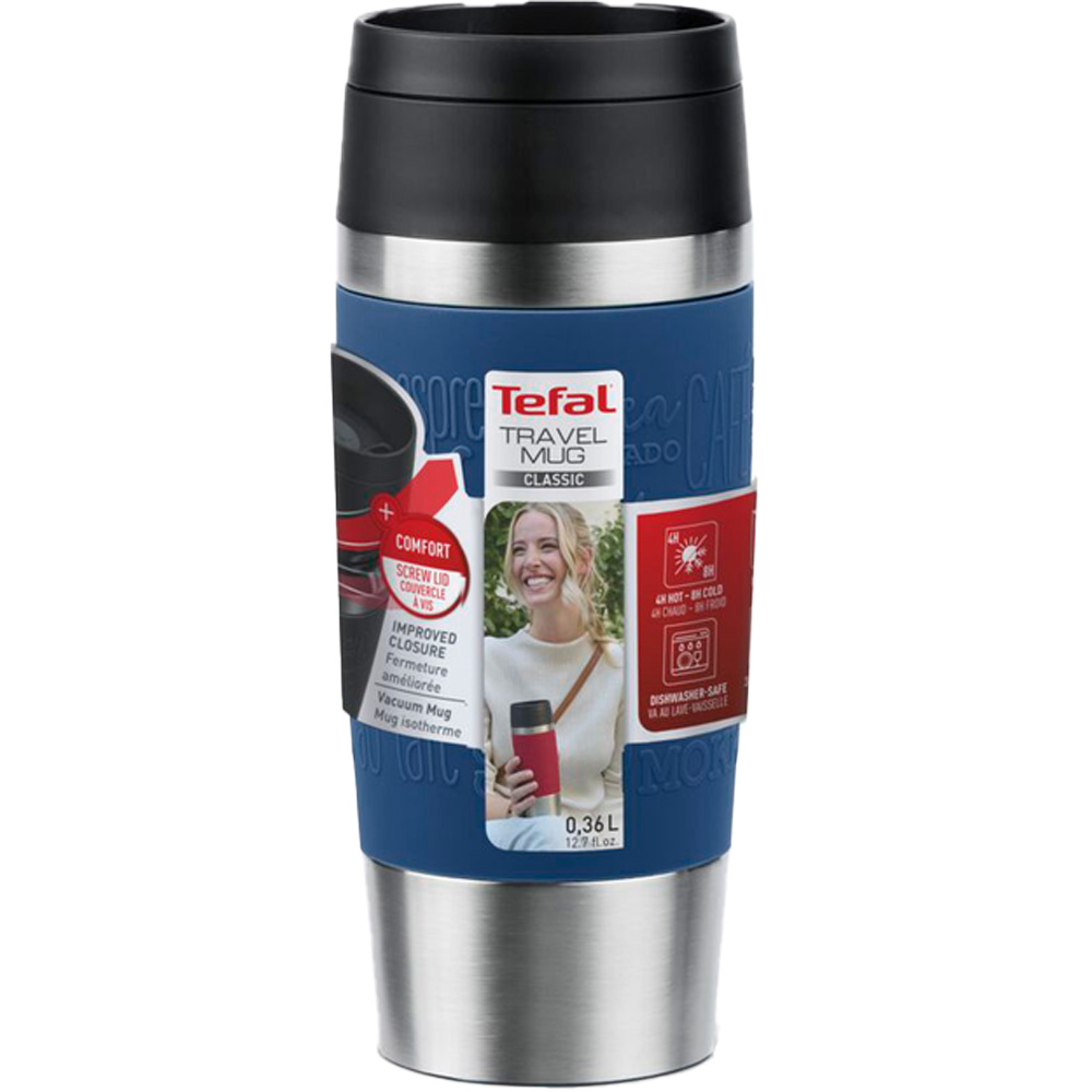 ТермокружкаTEFAL Travel Mug Classic 360мл blue (N2020310) Материал корпуса нержавеющая сталь