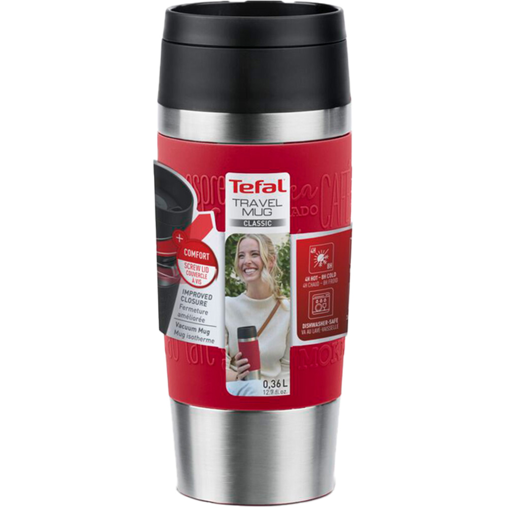 Термокухоль TEFAL Travel Mug Classic 360мл red (N2020410) Матеріал корпусу нержавіюча сталь