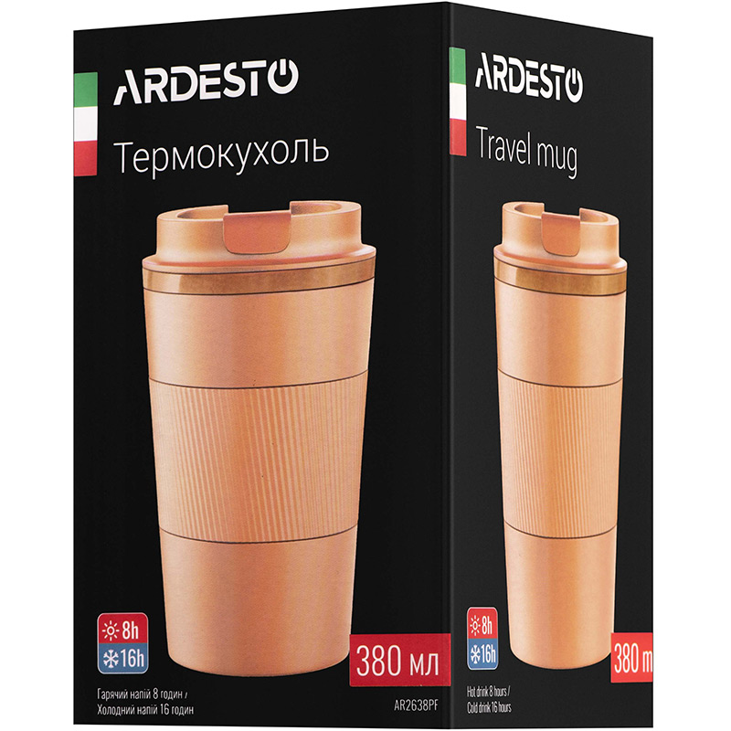 Термокухоль ARDESTO Urban Peach Fuzz 380 мл (AR2638PF) Об’єм 0.38