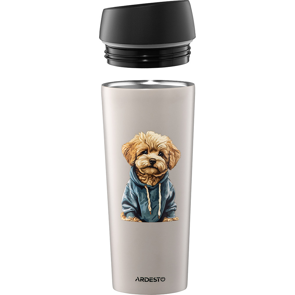 Термокружка ARDESTO Coffee Time Maltipoo 450 мл Beige (AR2645MP) Материал корпуса нержавеющая сталь