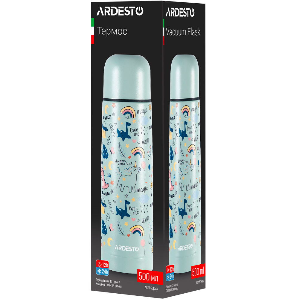 Термос ARDESTO Magic 500 мл Grey (AR2650KMA) Объем 0.5