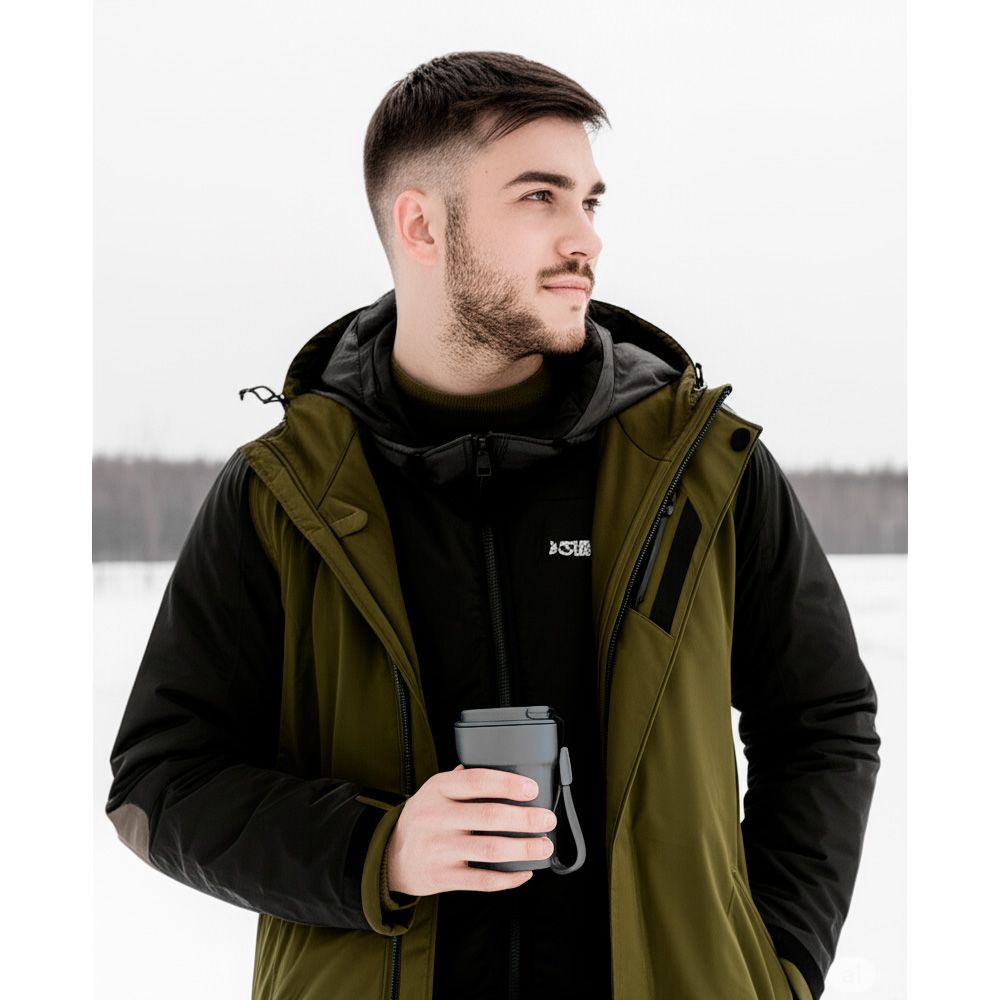 Фото Термокружка LINE ART Comfy 380 мл Gray (60022222LA-07)
