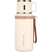 Термос MERLION 0.6л White (TermTea-600Handle-White)