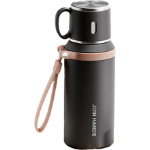 Термос MERLION 0.6л Black (TermTea-600Handle-Black)