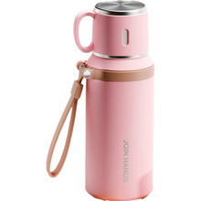 Термос MERLION 0.6л Pink (TermTea-600Handle-Pink)