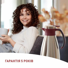 Термос-чайник TEFAL Soft Grip 1.5л Burgundy (K3042214)