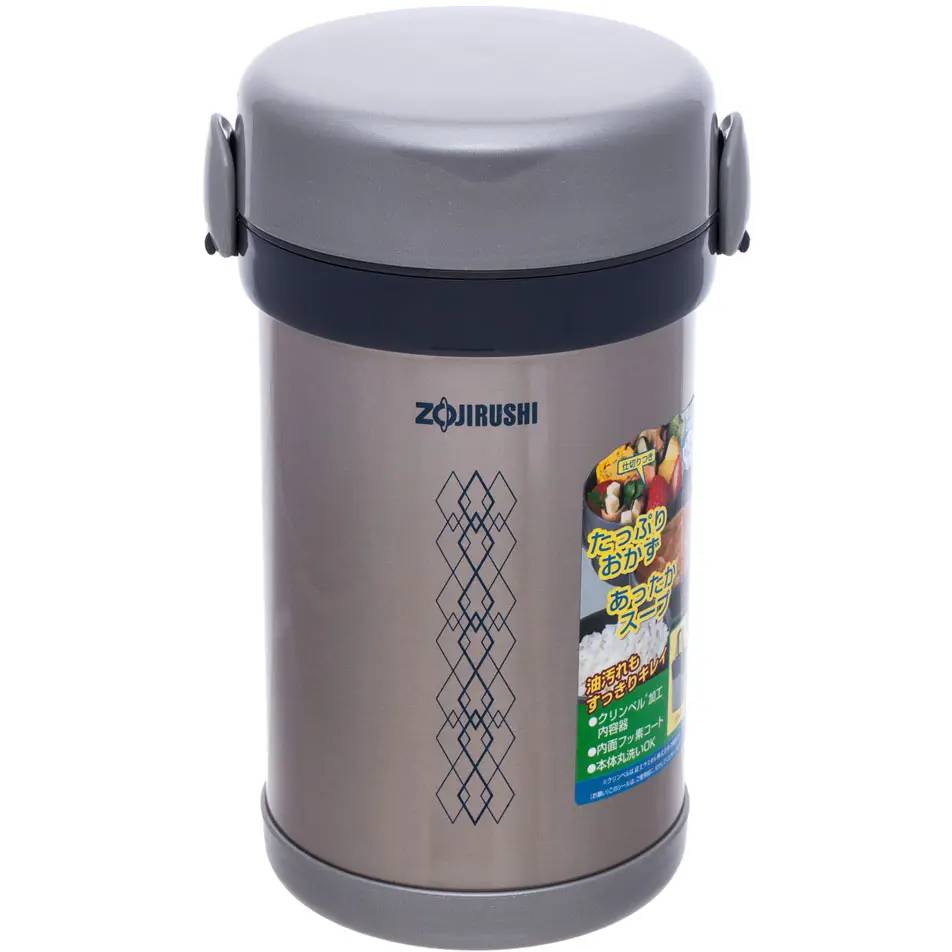 Набір для ланчу ZOJIRUSHI 0.29л Steel (SL-NC09ST) Додатково Основна миска 0.29л, бічна миска 0.32л, миска для супу 0.2л; знімний пенал із паличками для їжі; Сумка для перенесення;