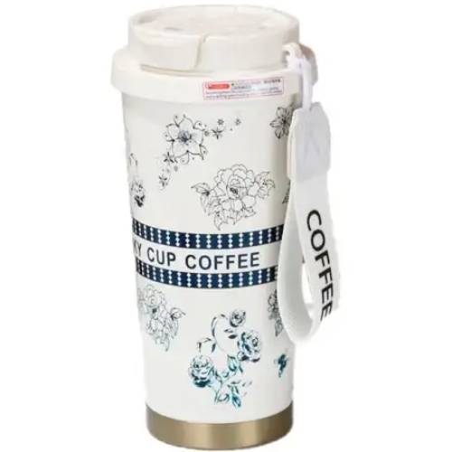 Термокружка MERLION Coffee 500 мл White/Gray (TermCoffee-500WG)