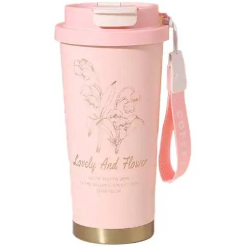 Термокухоль MERLION Coffee 500 мл Pink (TermCoffee-500Pink)