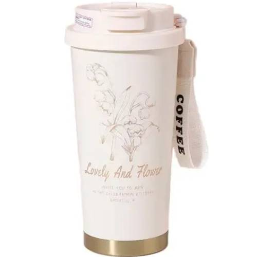 Термокружка MERLION Coffee 500 мл White (TermCoffee-500W)