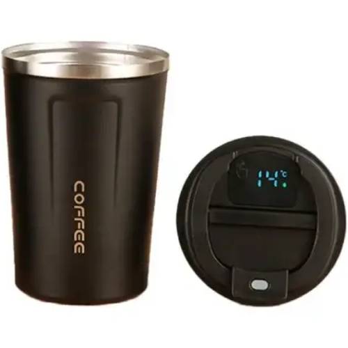 Термокухоль MERLION c LED дисплеєм 380 мл Black (Termo-304LED-380Black)