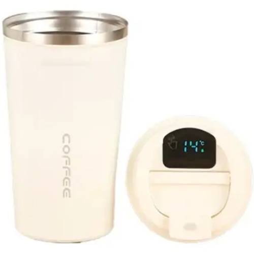 Термокухоль MERLION c LED дисплеєм 510 мл White (Termo-304LED-510White)